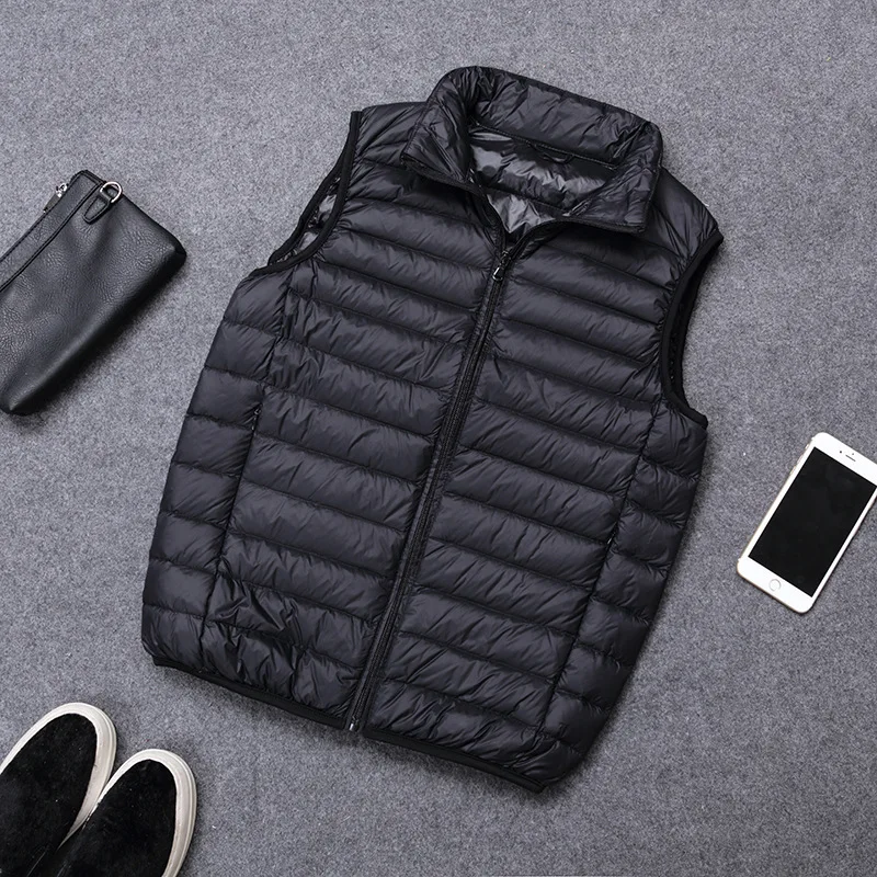 Women's Clothing Lightweight Down Jacket Men's Clothing Vest Short Style Stand-up Collar Thin Style Winter Clothing Lightweight