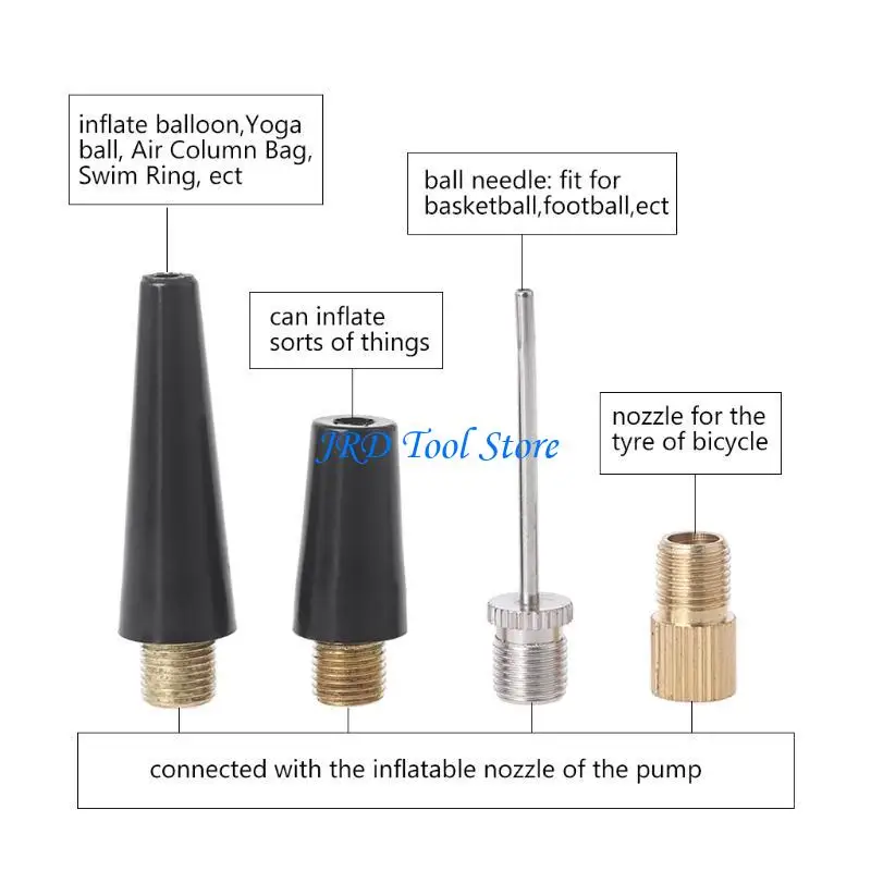 A2UD Air Accessories Bike Tire Val Ve Adapter Bare Pum