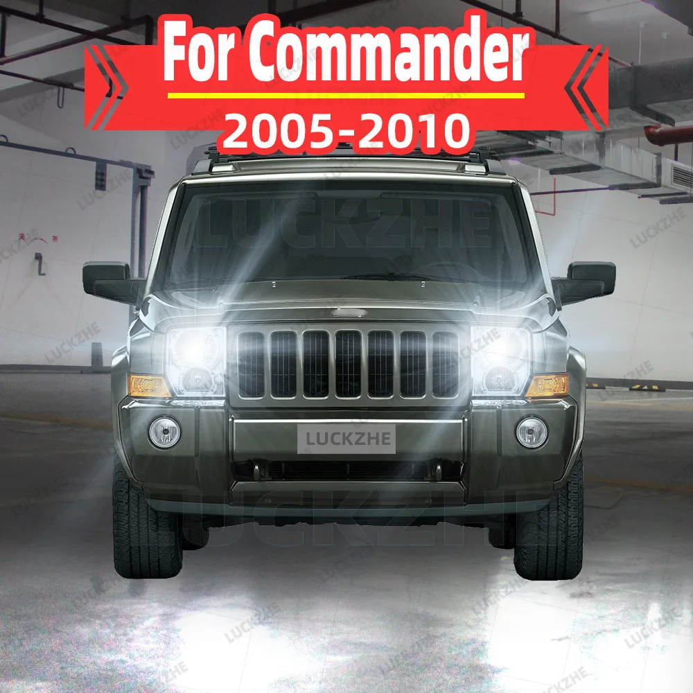 

2pcs Led Headlight Bulbs For Jeep Commander XK XH Car High Low Beam Lamp 2005 2006 2007 2008 2009 2010