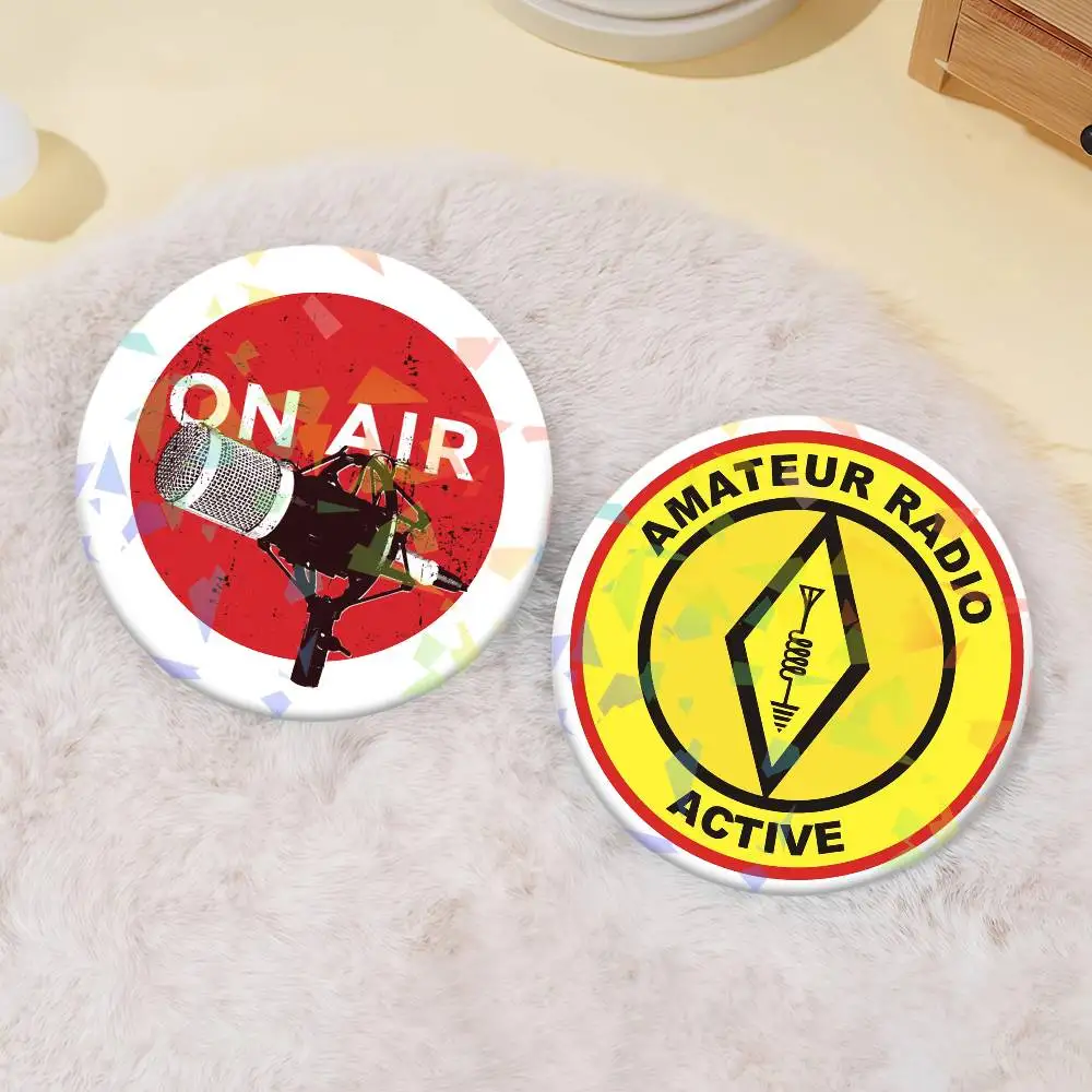 Amateur Radio Soft Button Pin Pins Lapel Birthday Brooch Gift Backpack Clothes Accessory Decoration Badge Set Glass Shine
