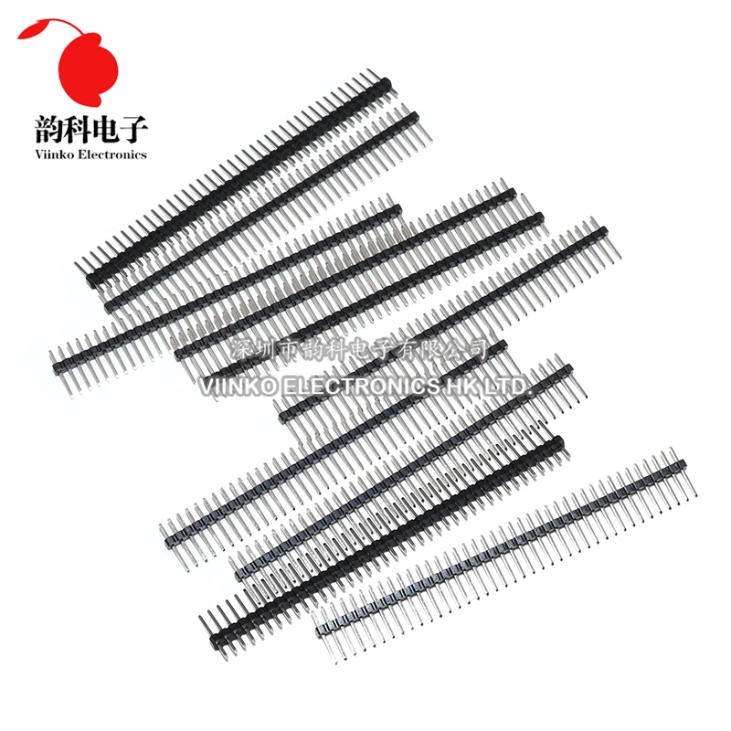 10pcs 1.27mm 40 Pin Male Single Row Pin Header Strip