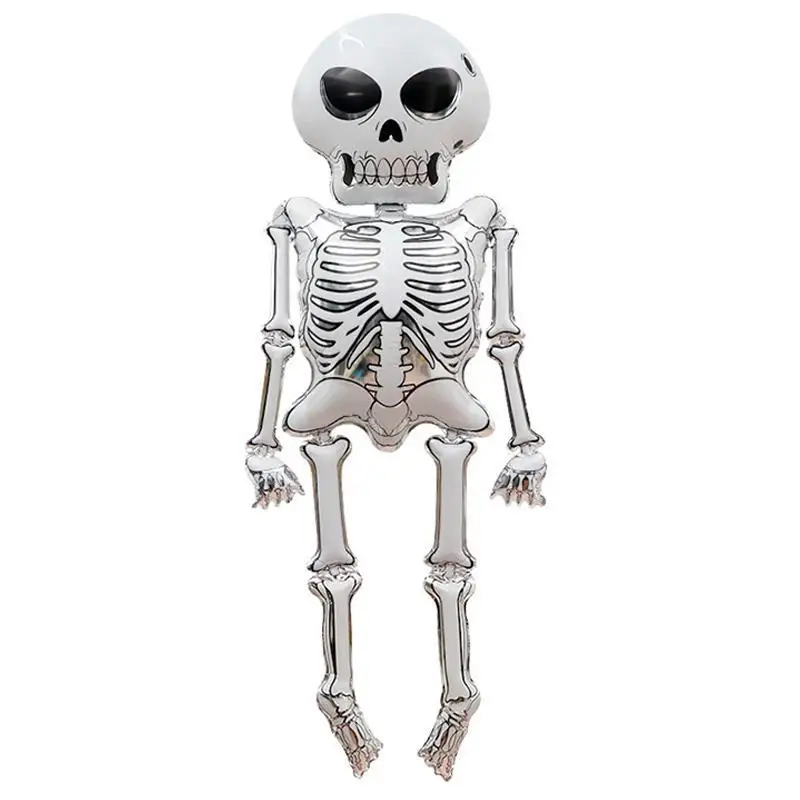 Large Skeleton Man Ghost Balloons Halloween Party Decoration Skeleton Man Foil Balloon Helium Globos Kids Inflatable Toys