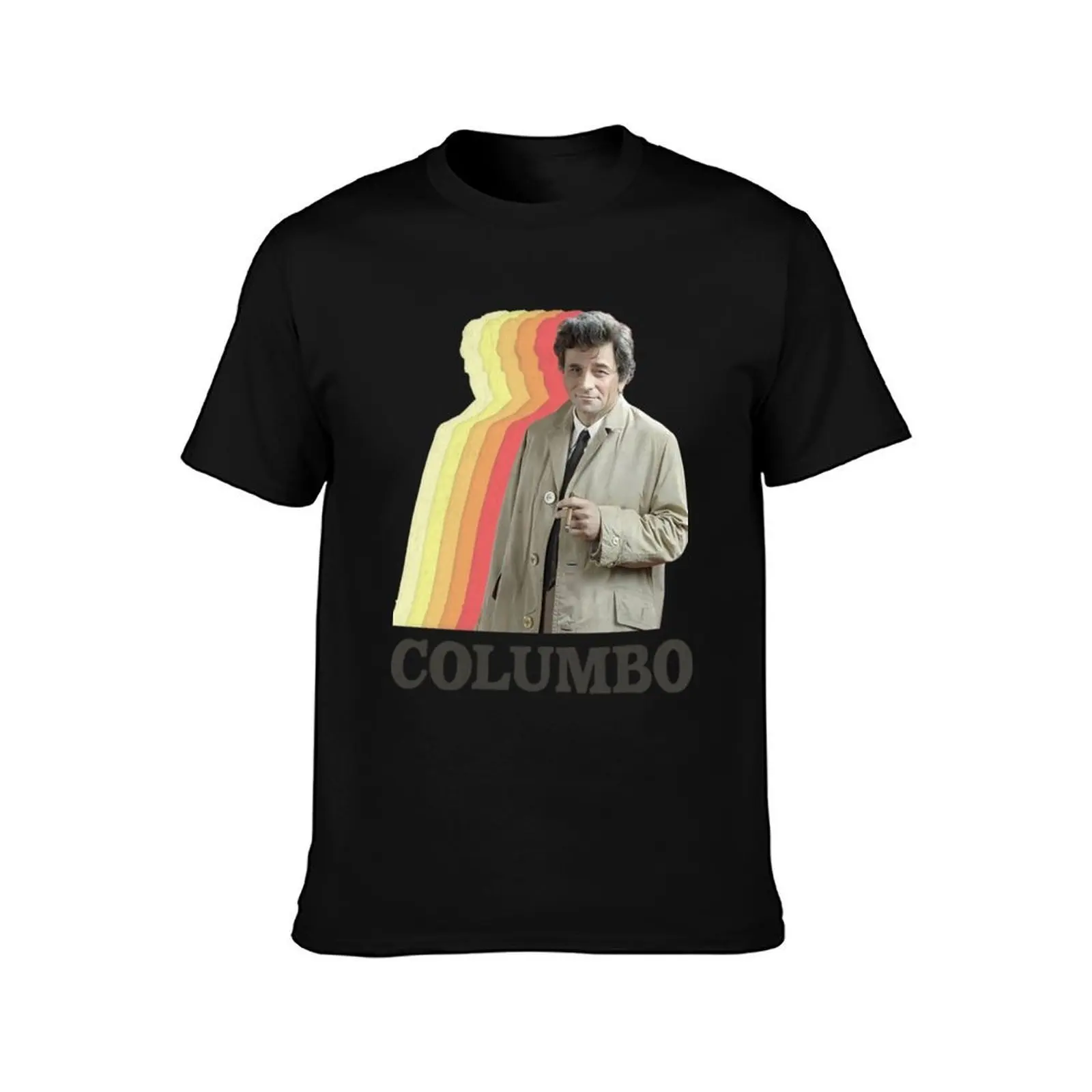 Columbo T-Shirt, Summer Casual Cotton Tee, Oversized Streetwear Tops, Vintage Graphic Print, Loose Fit Short Sleeve, 100% Cotton
