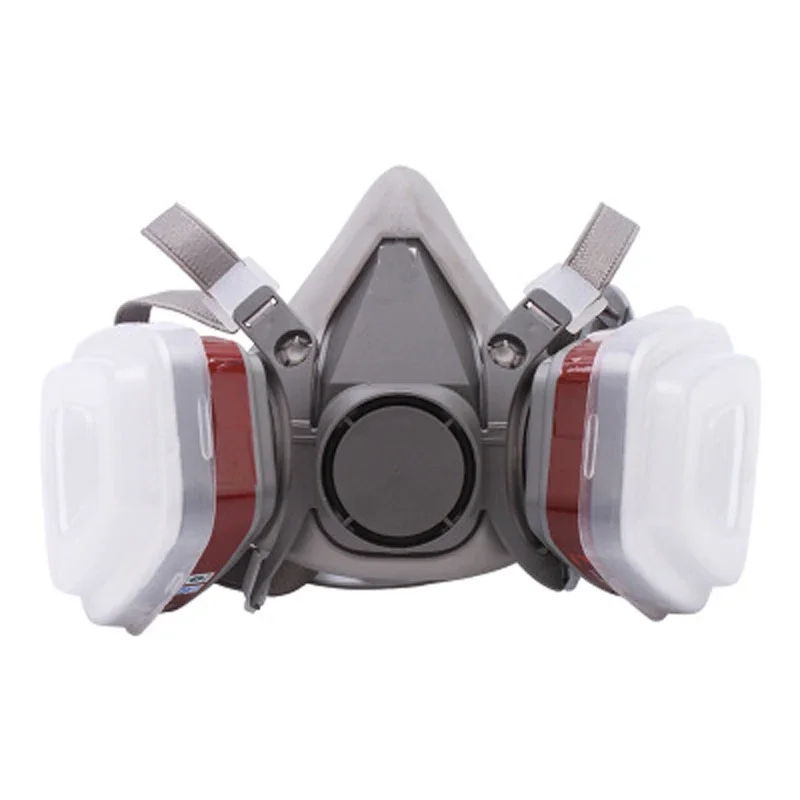 6200 Respirator Dust Gas Mask Filters Industrial Half Face Painting Spraying with Protective Fog-proof Glasses Sets Safety Work