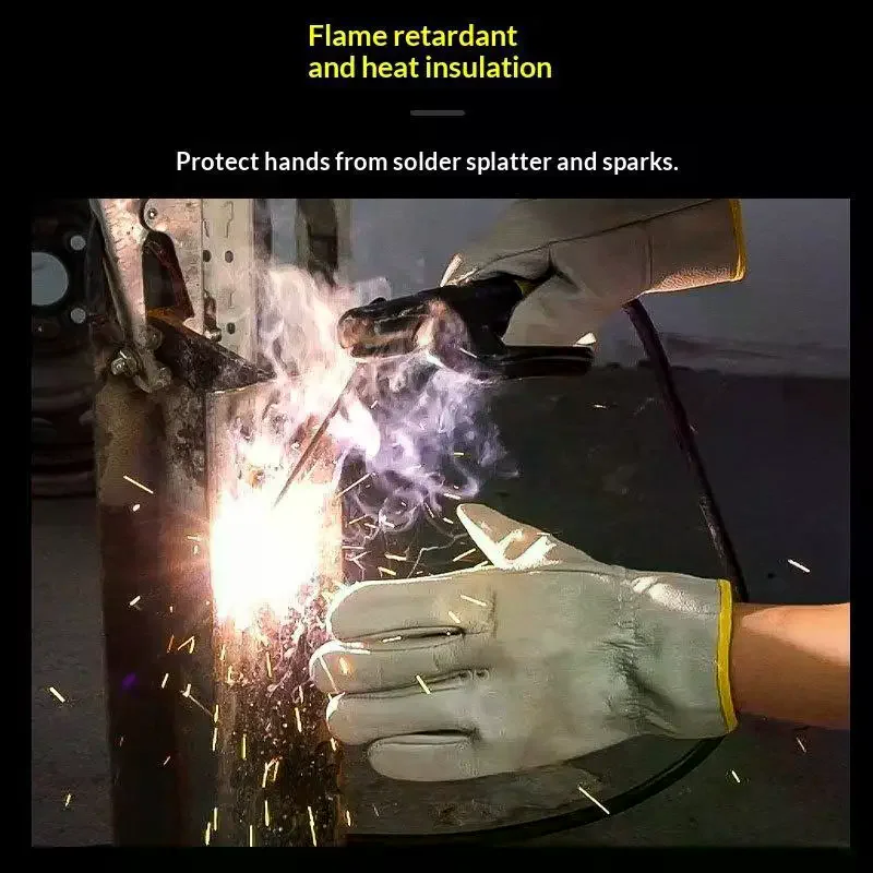 /&/1 Pair  Two-layer Welding Gloves Wear-resistant Anti-scalding Soft Welding Welder Durable Protection Labor Insurance