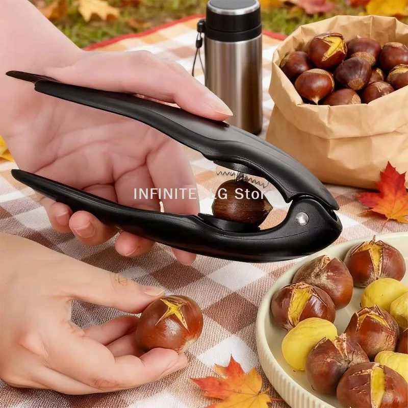 Chestnut Shell Opener With Sharp Serrated Edge Non Slip Grip Perfect For Roasted Chestnut MakingINFINITE -LG