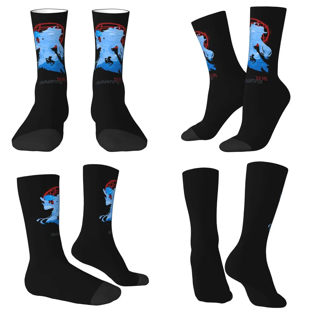 

Носки Genshin Impact Ganyu, чулки высокого качества в стиле Харадзюку, всесезонные длинные носки, аксессуары для мужчин и женщин, подарок на день рождения