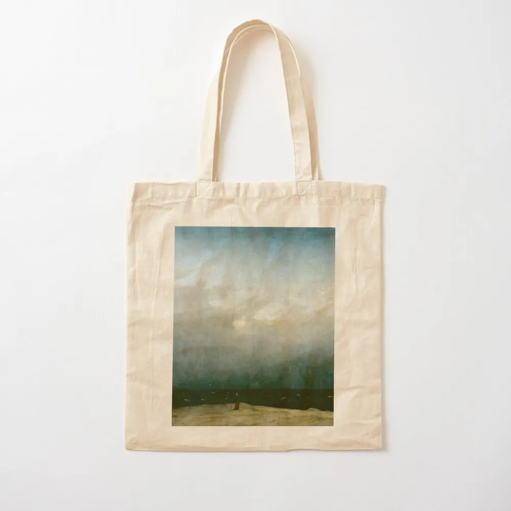 Caspar David Friedrich - The Monk by the Sea, (1808-1810) , artwork by Caspar David Friedrich Tote Bag eco pack Canvas Tote Bag