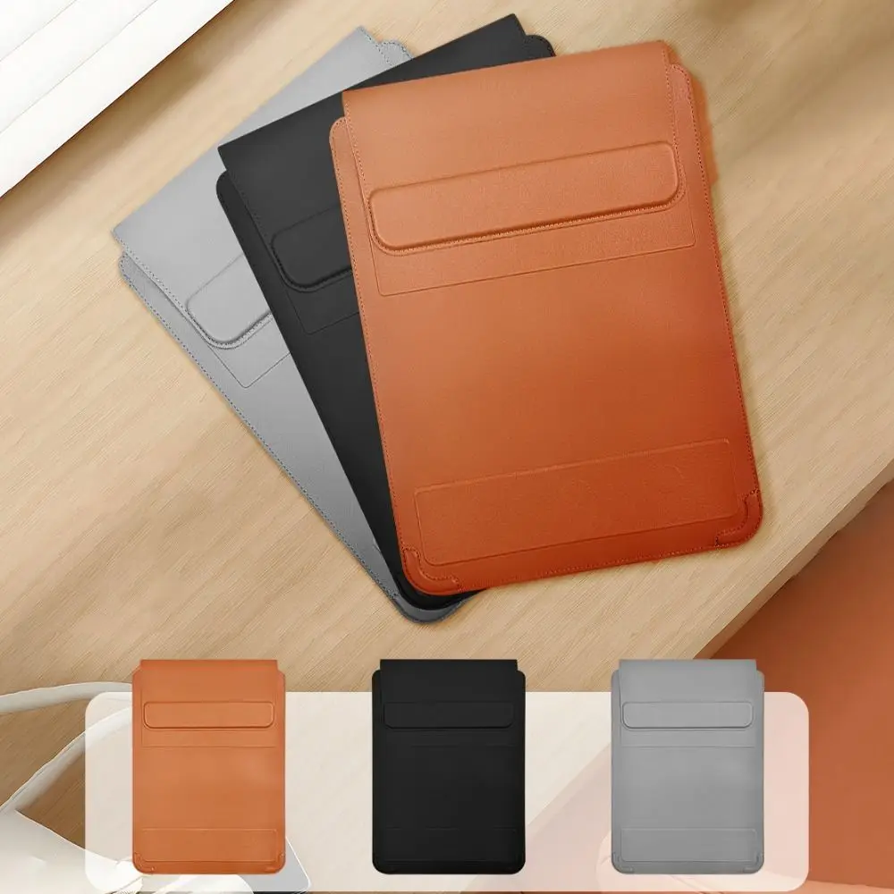 

Складной чехол для ноутбука 13-14/15-16 дюймов, многофункциональная подставка для переноски, кожаный чехол с автоматическим закрыванием для Macbook Air