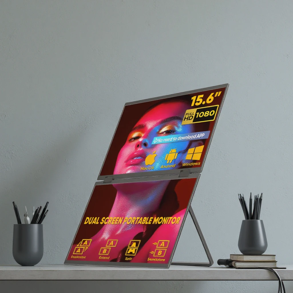 شاشة OEM محمولة 15.6 بوصة 1080p IPS FHD شاشة LED 60 هرتز بإضاءة خلفية LCD كاملة الوظائف واجهة من النوع C رخيصة الثمن للاستخدام التجاري #1