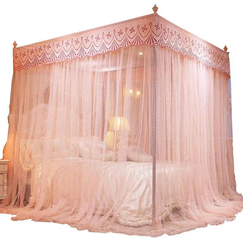 Mosquito net household convenient disassembly and washing bracket fixed floor encryption thickened
