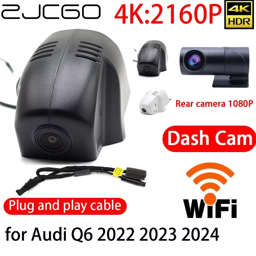 

ZJCGO 4K Car DVR Dash Cam Wifi Front Rear Camera 24h Monitor for Volkswagen VW Passat Alltrack B8 Arteon 3H7 Tiguan Facelift