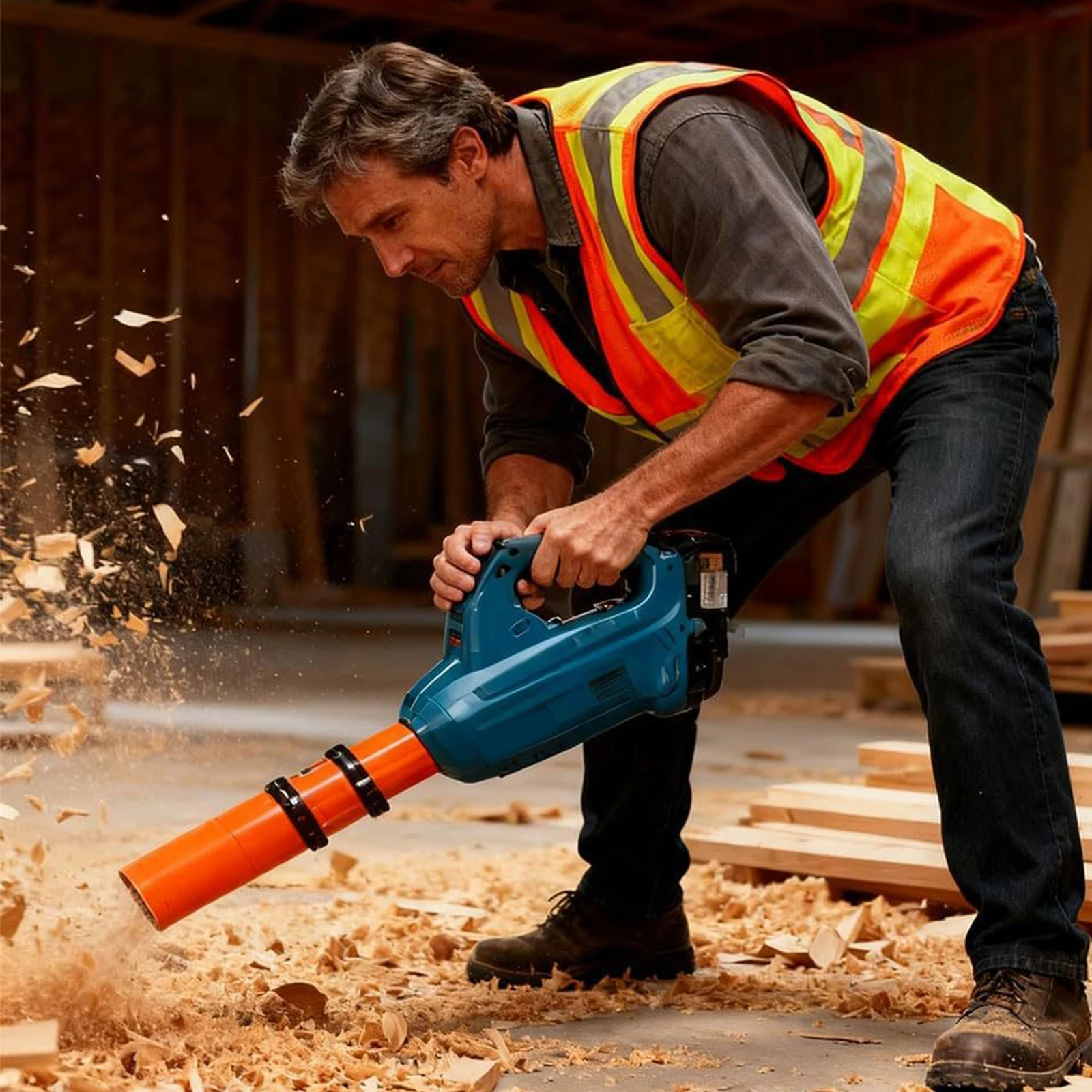 

Leaf Blower Air Booster Attachment Easy To Install Universal High-Flow Nozzle Airflow Amplifier for Faster Lawn & Yard Cleanup