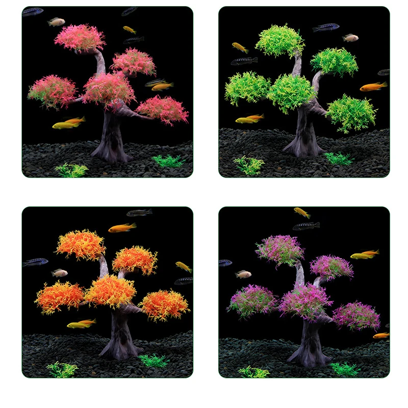 Artificial Underwater Mos tree Aquarium Fish Tank Simulation Decoration Aquarium Backgrounds Plants Water Grass Accessories Home