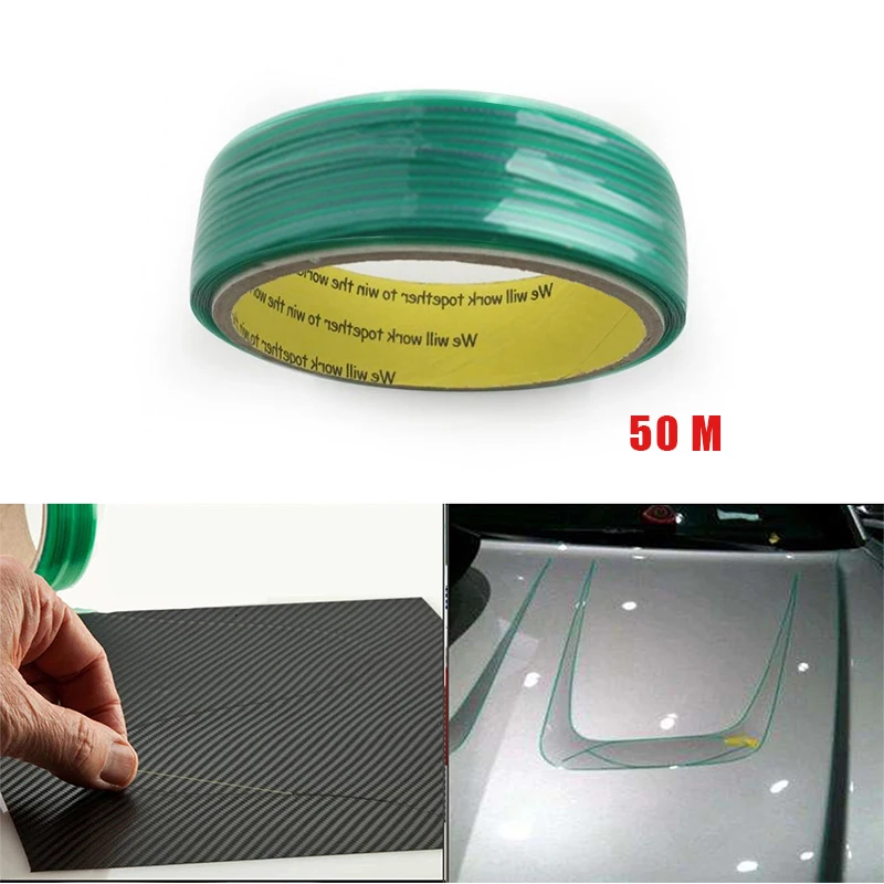 50M Vinyl Auto Wrap Knifeless Tape Design Linie Auto Aufkleber Schneiden Werkzeug Vinyl Film Wrapping Cut Tape Auto Zubehör