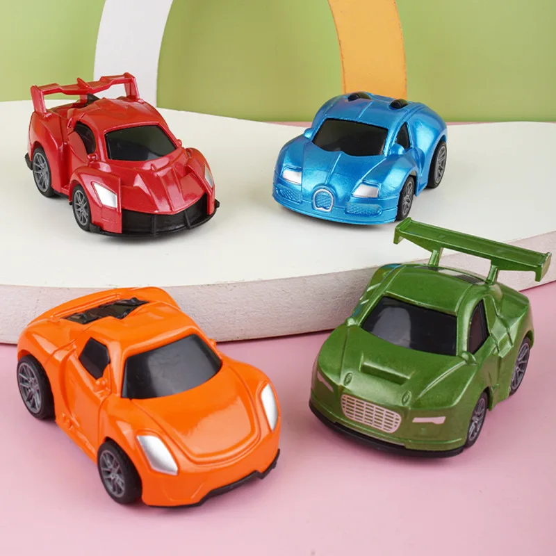 4Pcs Mini Cute Inertia Car Kids Birthday Party Small Gift Giveaway Toy Pull Back Car Classroom Prize Boys Girls Birthday Gift