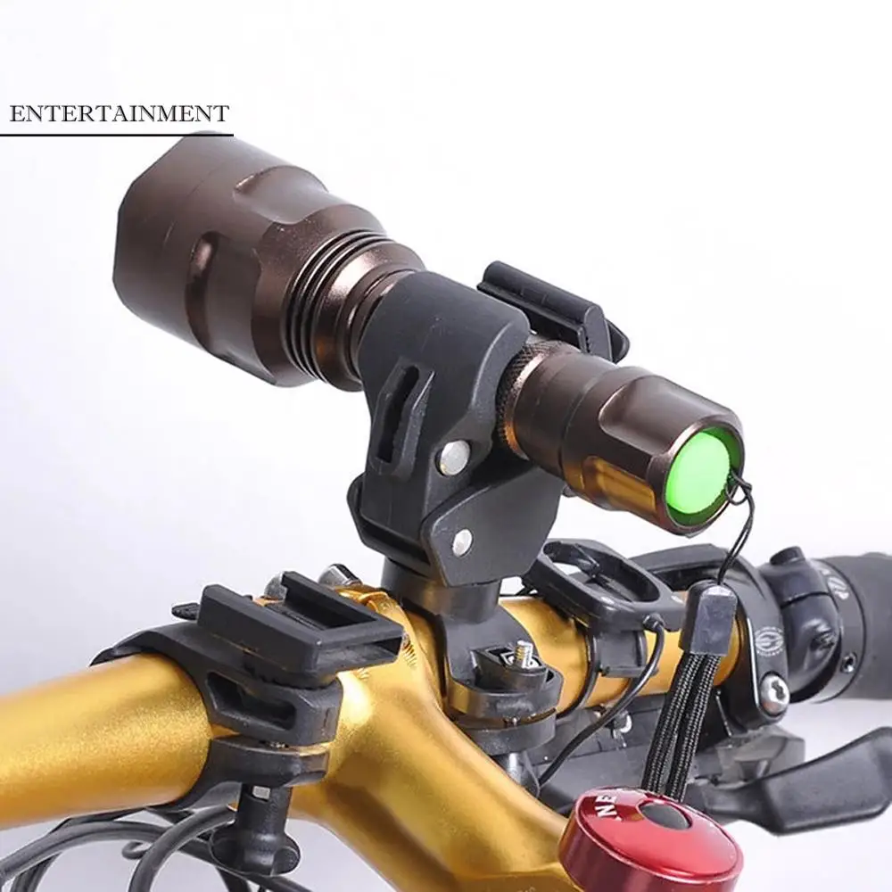 

Handlebar Mount LED Flashlight Rotating Road Bike Lamp Holder Bike Light Bracket Bicycle Light Stand Bike Flashlight Clamp
