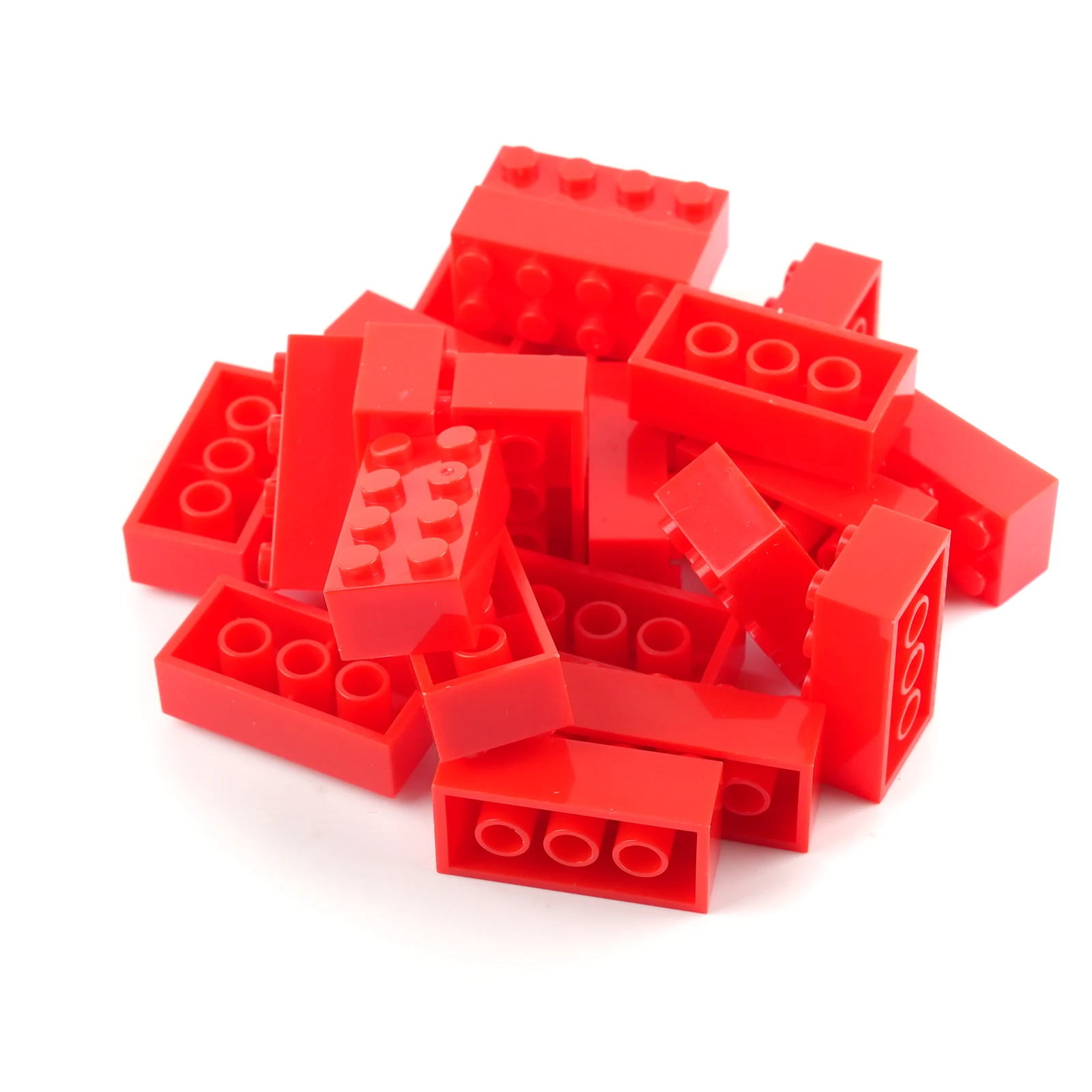 730개 소형 입자 블록 다양한 부품 벌크 세트 빨간색 11가지 크기 DIY 창의적 모델 STEM 교육용 장난감