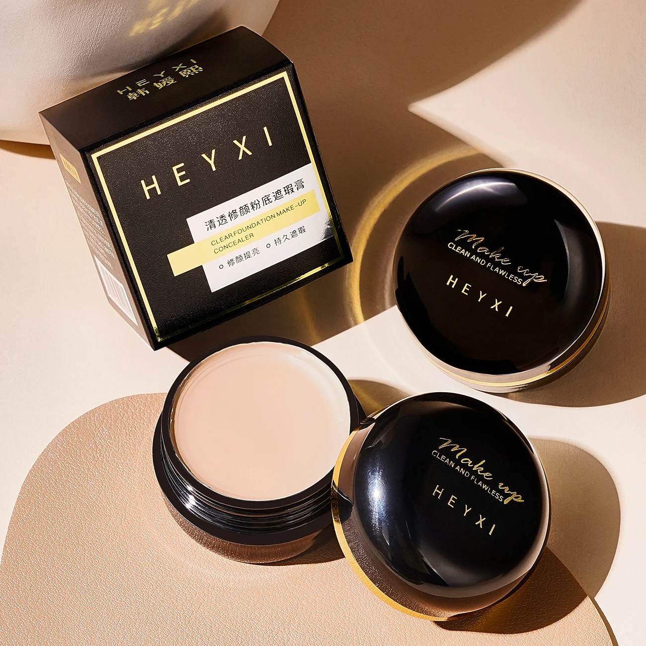 クリアコンシーラークリーム、防水性と耐汗性、耐久性、自然な仕上がり、すべての肌タイプに適しています