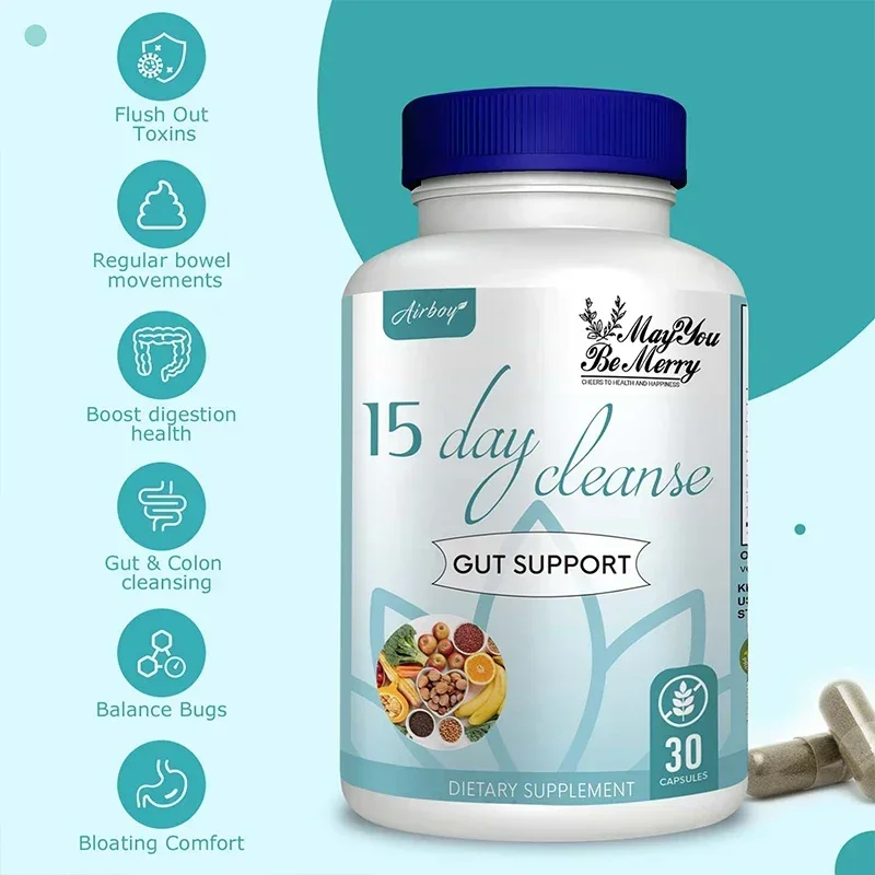 15 Day Cleanse - Intestinal Cleansing, Detoxification, Relieves Bloating, Promotes Digestion, Metabolism, and Weight Management