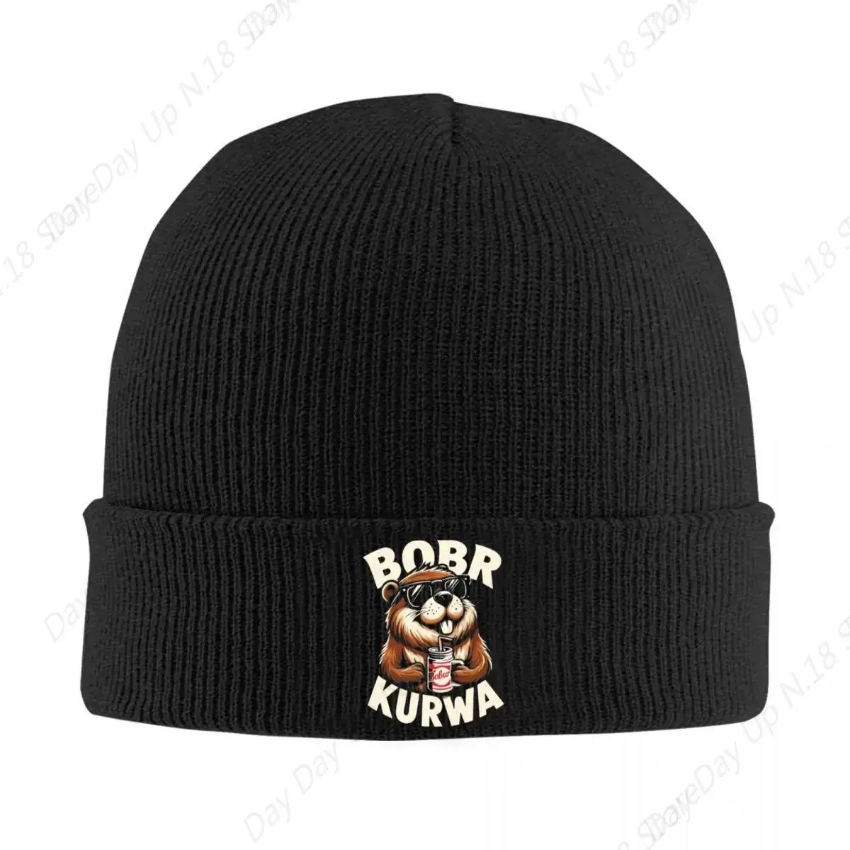 Bbr Kurwa Bonnet Hats Beaver Kurwa Beanie Hats Design Knitted Hat Autumn Winter Casual Unisex Adult Kpop Warm Cap