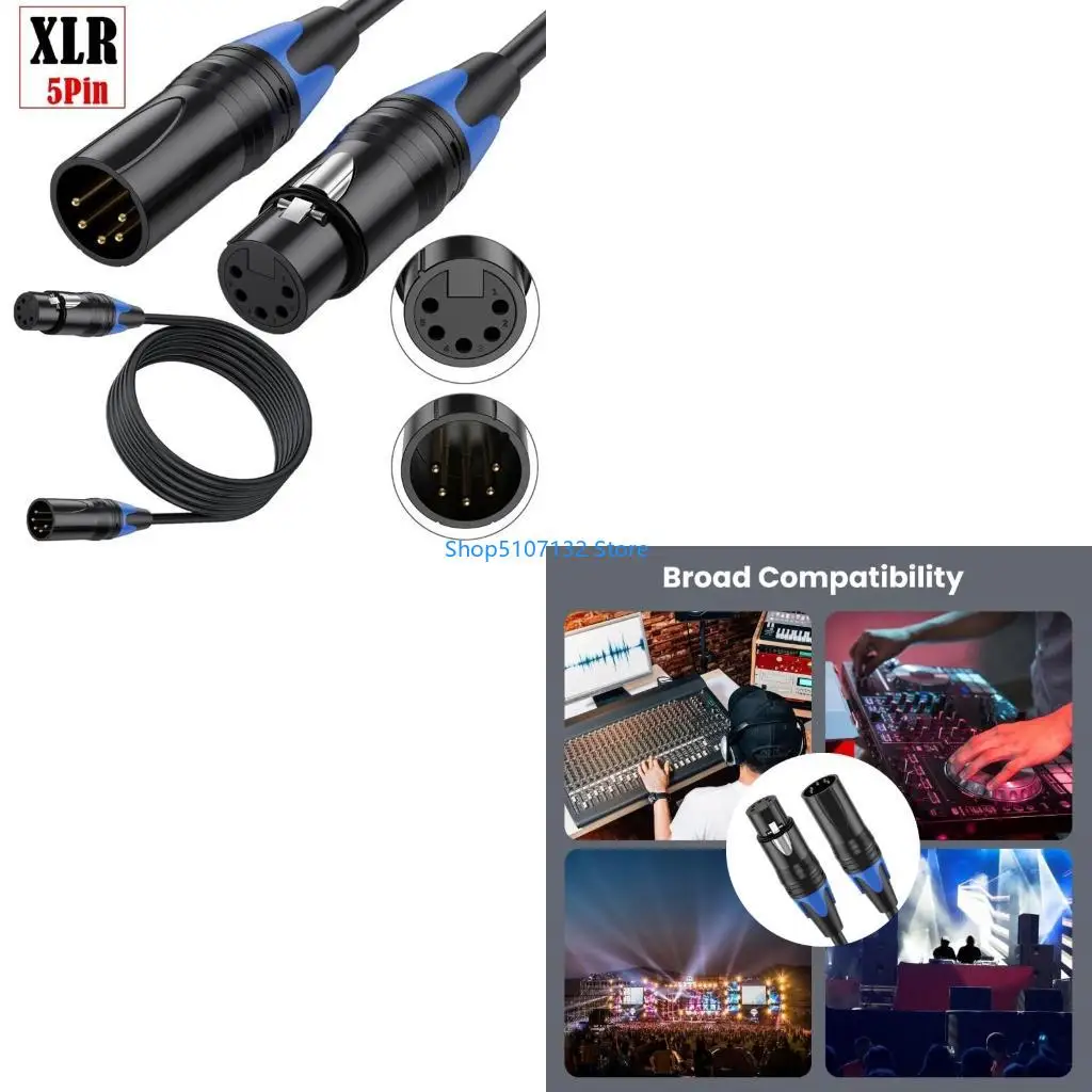 

87HD 5PIN XLR к DMX512 Подключаемое кабельное проволока Мужского шнура для управления и подключения для управления освещением