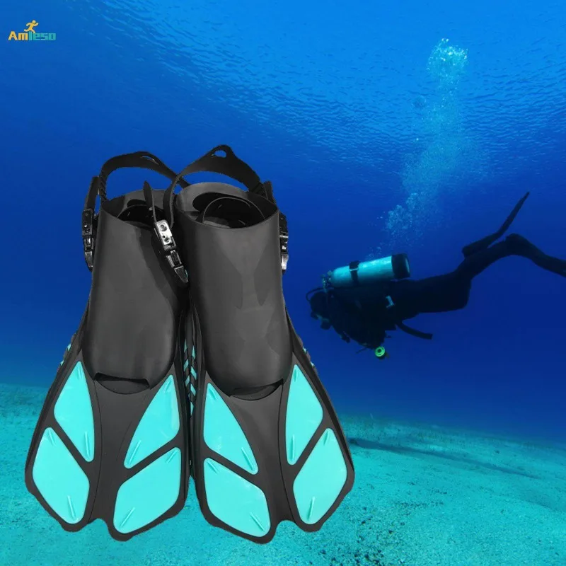 Snorkel Fins Swim Flippers Short Diving Frog Shoes Duck Webs Adjustable Silicone Travel Size Open Heel Adult Men Women Youth Kid