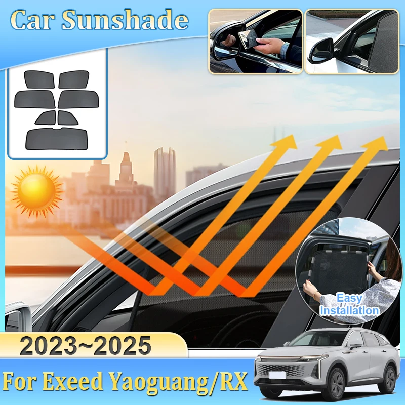 

Full Coverage Sunshade For Exeed Yaoguang RX Omoda C9 2023 2024 2025 Car Magnetic Sunshade Anti-UV Sun Visor Auto Accessories