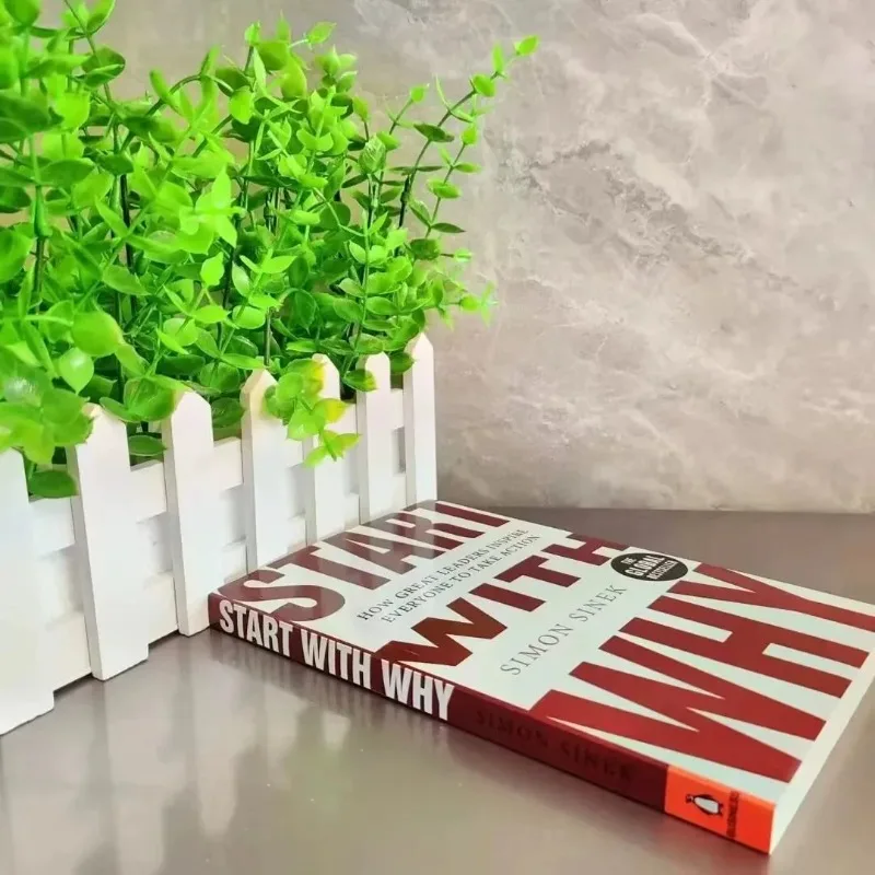 ابحث عن لماذا والبدء مع Why من Simon Sinek للإدارة التحفيزية والقيادة والأعمال التجارية والروايات الإنجليزية وغلاف عادي