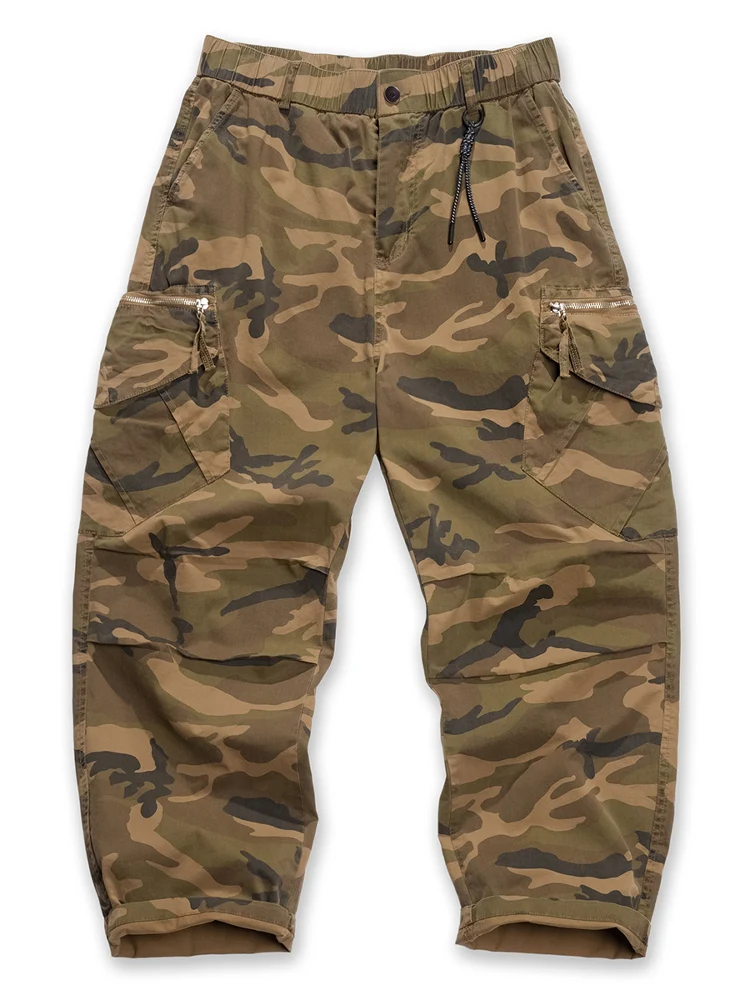 

Камуфляжные брюки-карго в американском стиле, мужские весенне-летние новые модные длинные брюки свободного кроя, рабочая одежда, брюки с карманами