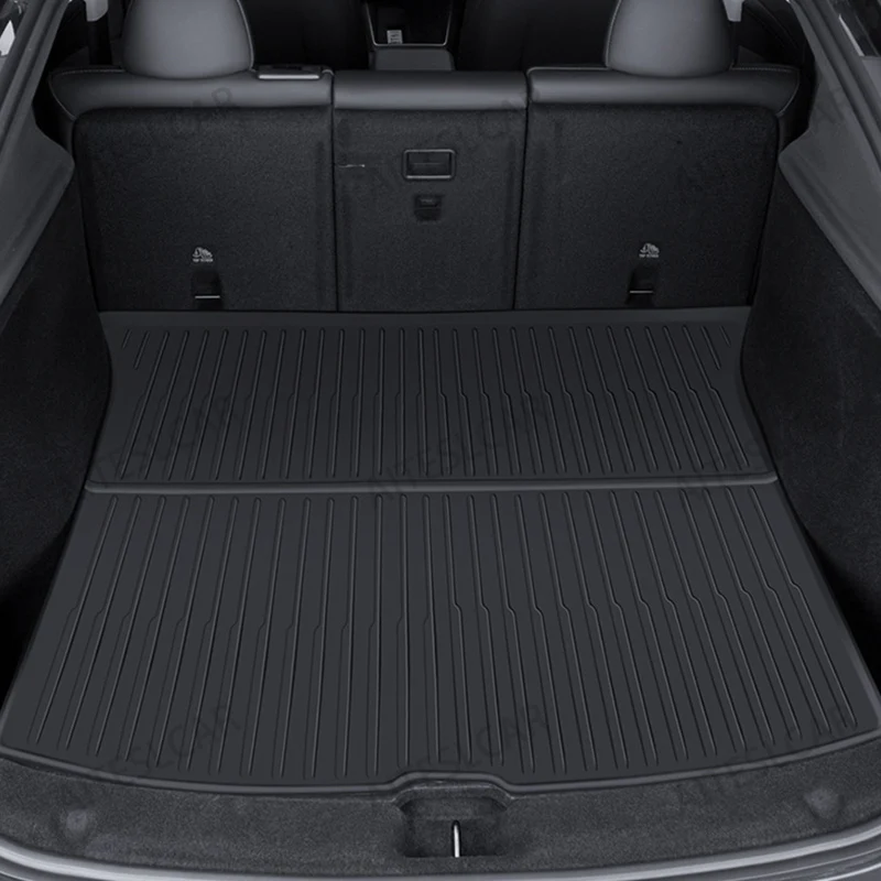 For New Tesla Model Y Standard 2025 Front and Back Trunk Mat TPE Carpet Waterproof Weather-resistant Pads Up and Down Layer Mats