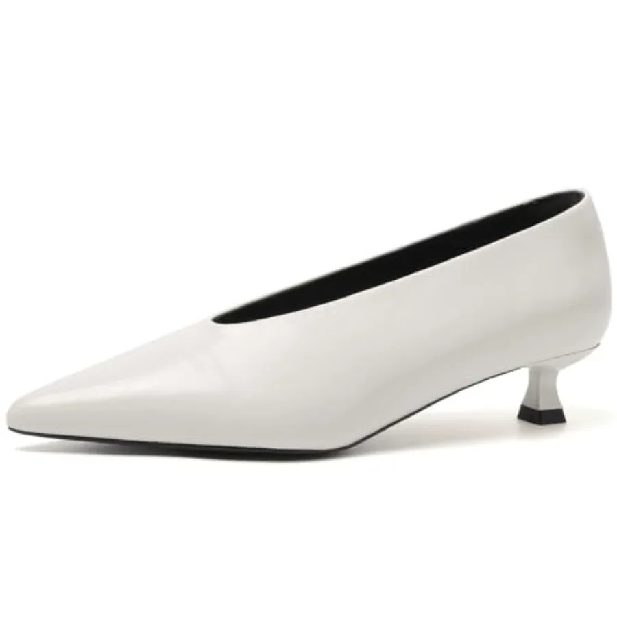 

Mostrin Kitten Heels for Women Pointed Closed Toe Heels Low Pumps Shoes for Party Work Office