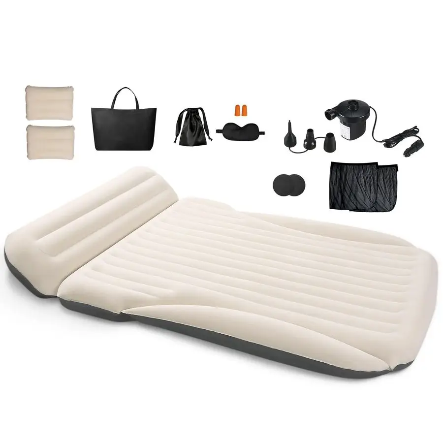 Car Bed with The Most Complete Sleeping AccessoriesLeakproof Comfortable Durable Car MattressBuiltin Pillow with Pump Air Mattr