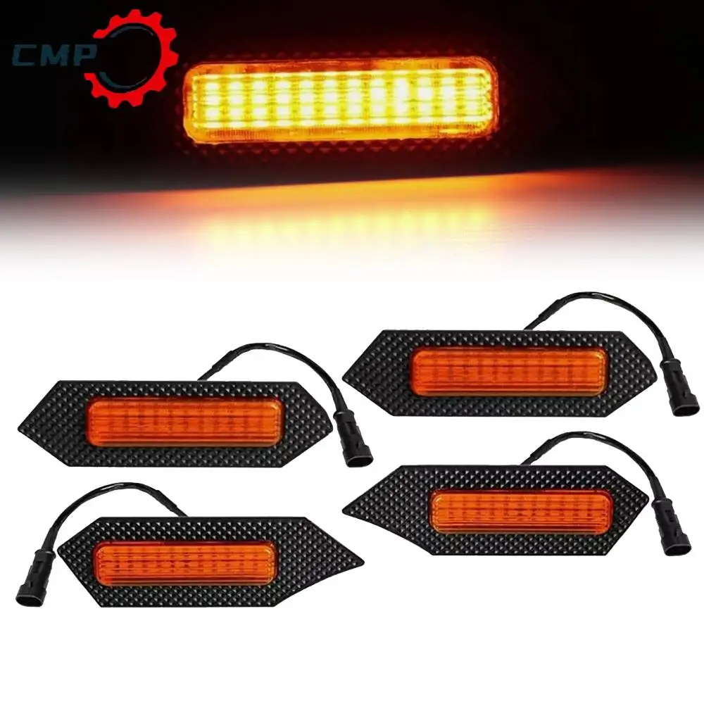 

4 шт., комплект светодиодных фонарей для решетки бампера, янтарный свет для Toyota Tacoma TRD серии 2024 и модель решеток Trailhunter, автомобильные детали