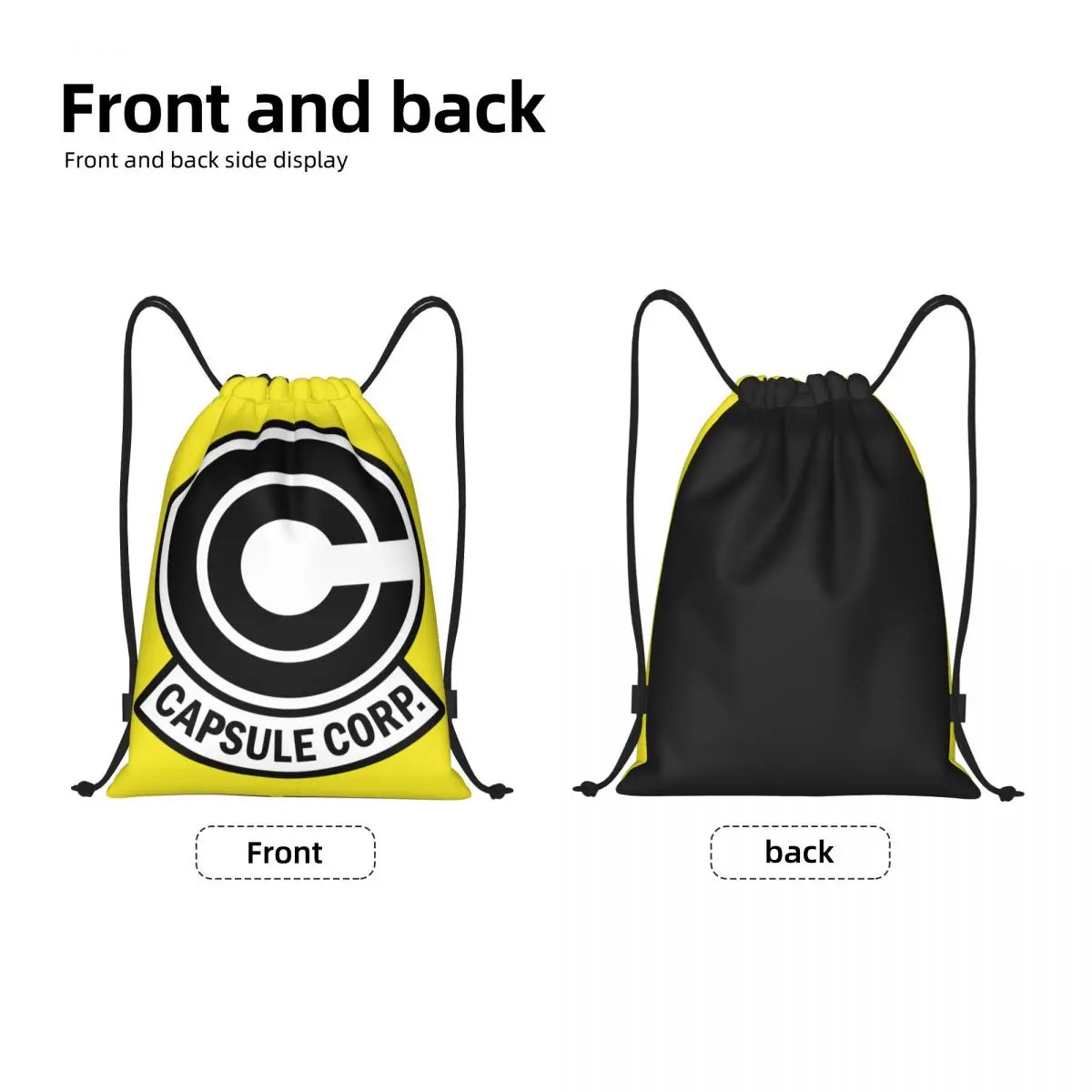 Anime Capsule Corp Drawstring Mochila, Sport Gym Sackpack, saco de treino portátil, homens e mulheres