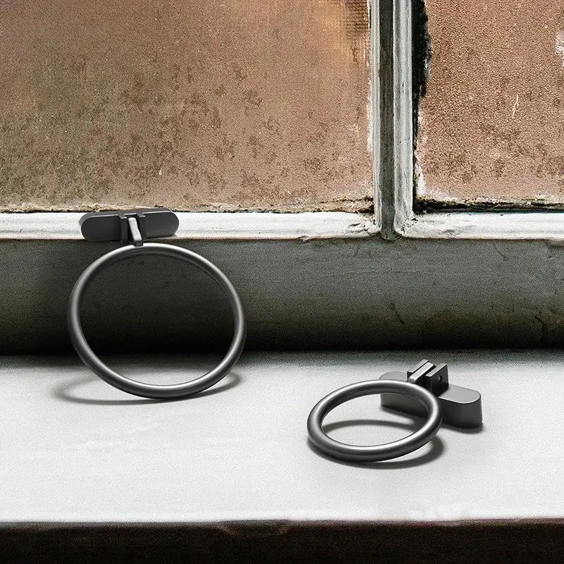 Modern Minimalist Ring Cabinet Door Pulls Golden Drawer Pendant Handles Zinc Alloy Kitchen and Wardrobe Pulls Furniture Hardware