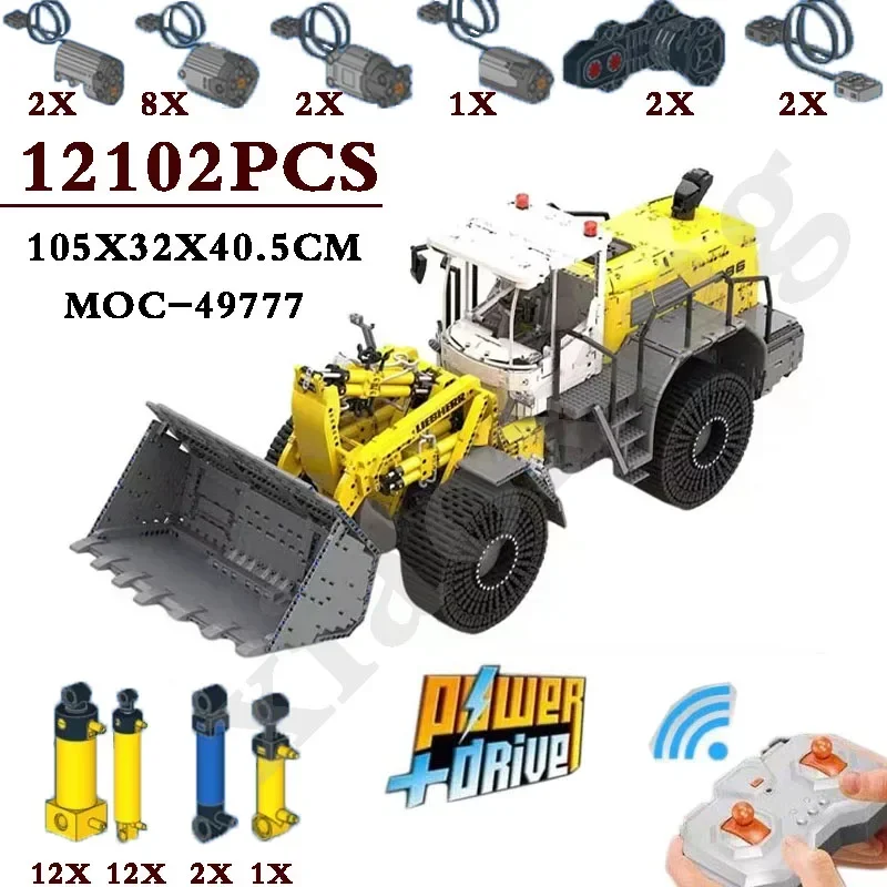 NEW Moc-49777 Liebherrs L586 Super Large RC Forklift Engineering Vehicle  Building Blocks Bricks Kit Kids Toys Birthday Gifts