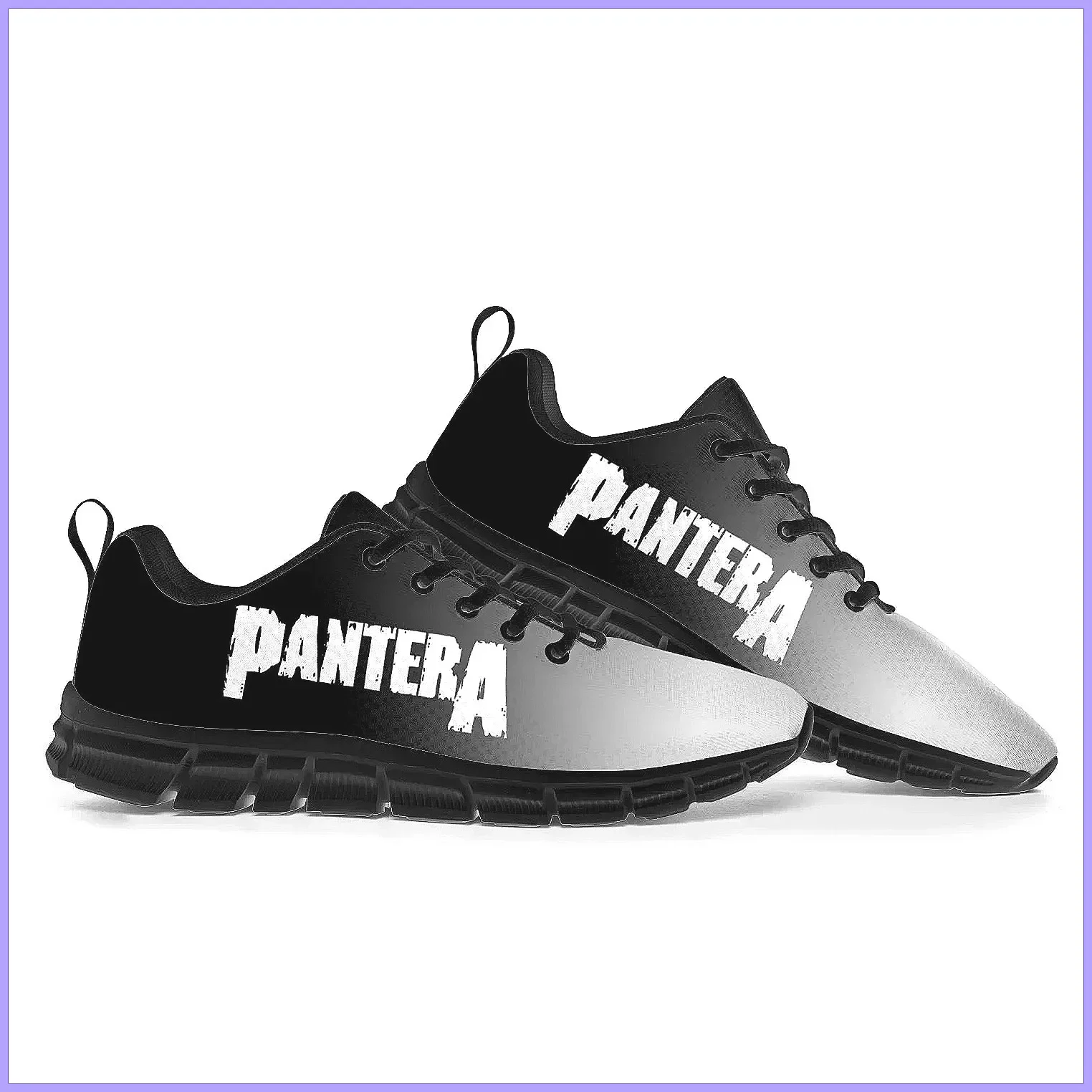 Pantera Metal Band Pop Sports Sneakers for Men & Women, Customizable High-Quality Casual Couple Shoes in Black view 2