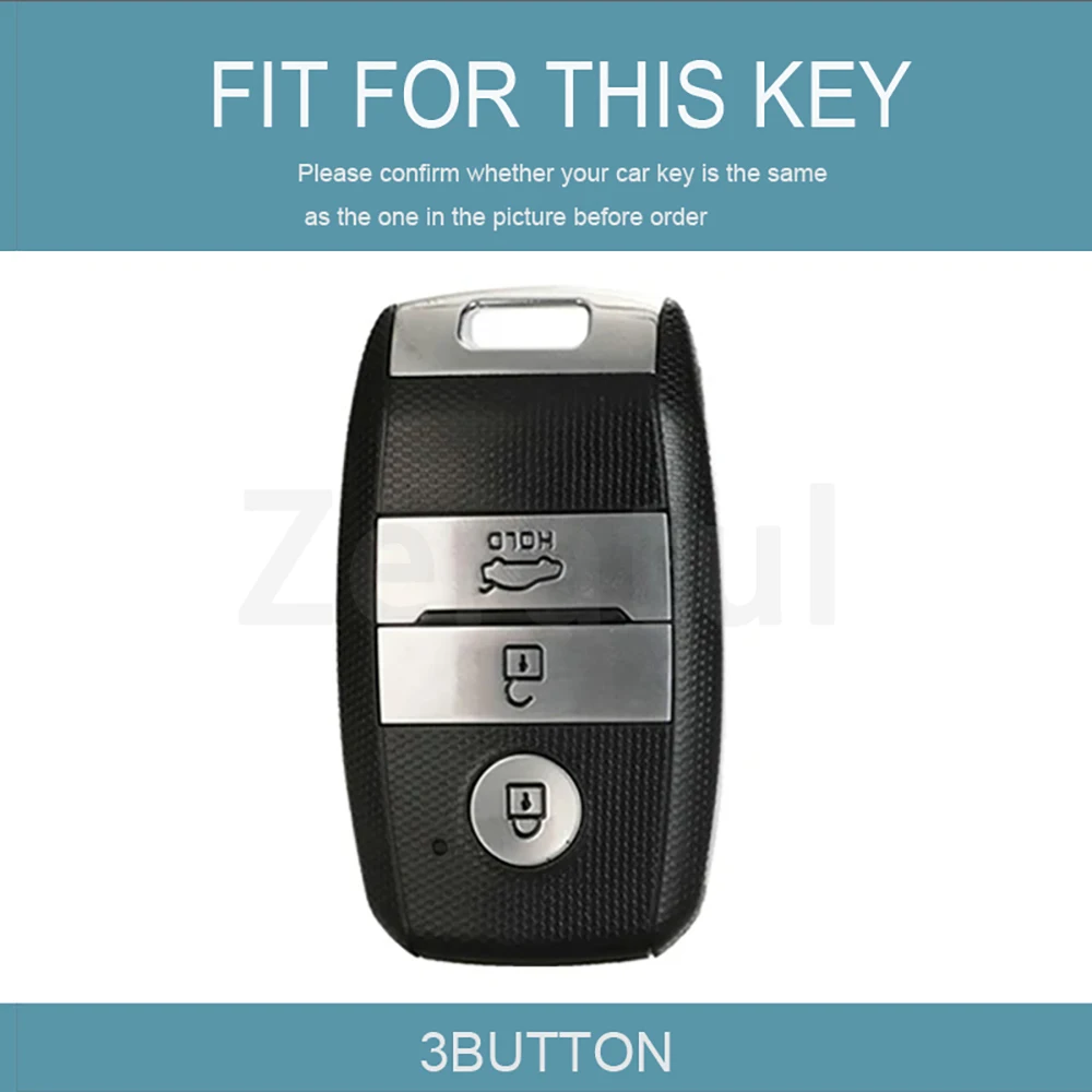 3 Buttons Auto Fob Shell For Kia K2 K3 K4 K5 RIO Picanto Soul Sportage Cerato Optima Sorento Sedona TPU Car Smart Key Case Cover