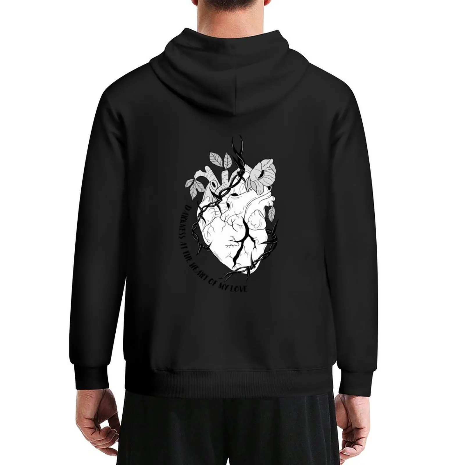 

Darkness At The Heart Of My Love - Heart B&W Design Hoodie men's clothing mens clothes mens clothing new hooded tee