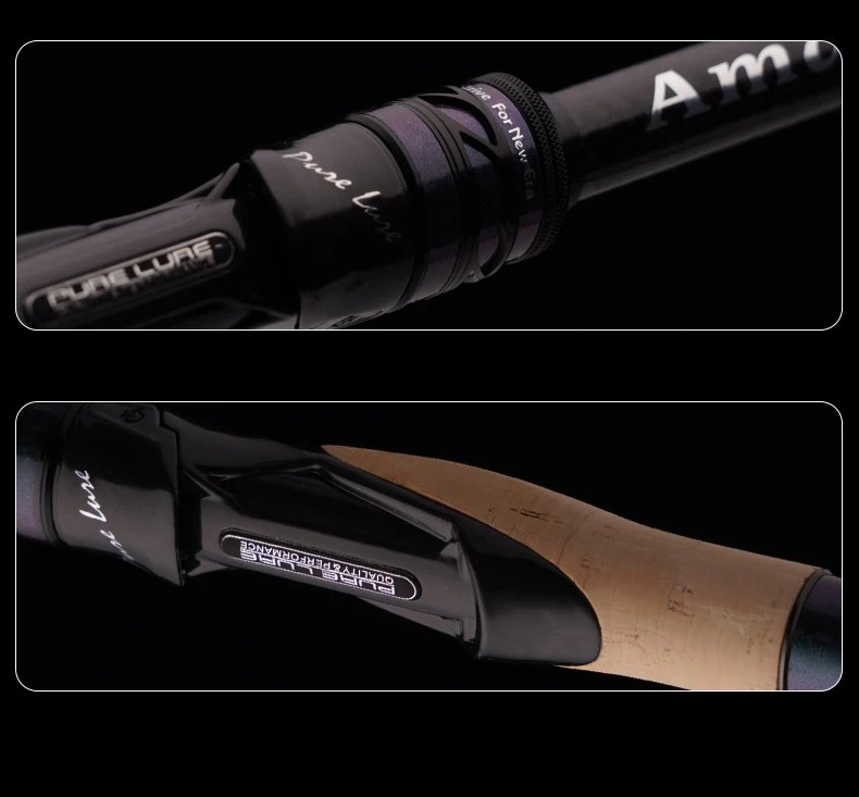 PURELURE Amaro Spinnrute für Bass, lange Wurfangelrute aus hochwertigem Carbon mit FUJI-Zubehör, Reise-Castingrute – Detail 18