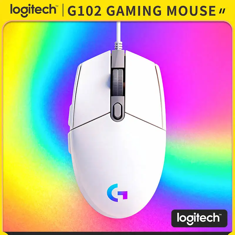 

Игровая мышь Logitech G102 Prodigy, частота отклика 1 мс, точность 8000 DPI, RGB-подсветка, эргономичный дизайн для игр и повседневной работы