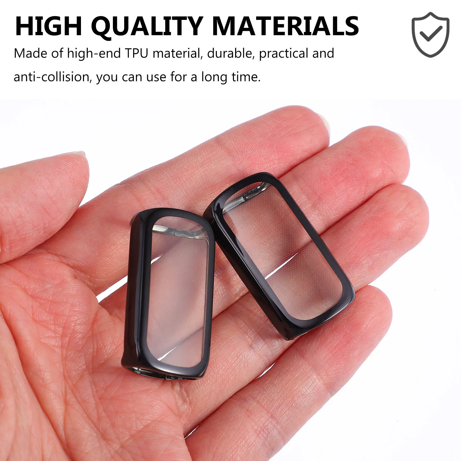 

2Pcs Electroplated Watch Cover Modern Protective Case Dustproof Scratch Resistant Flexible Screen Protector for