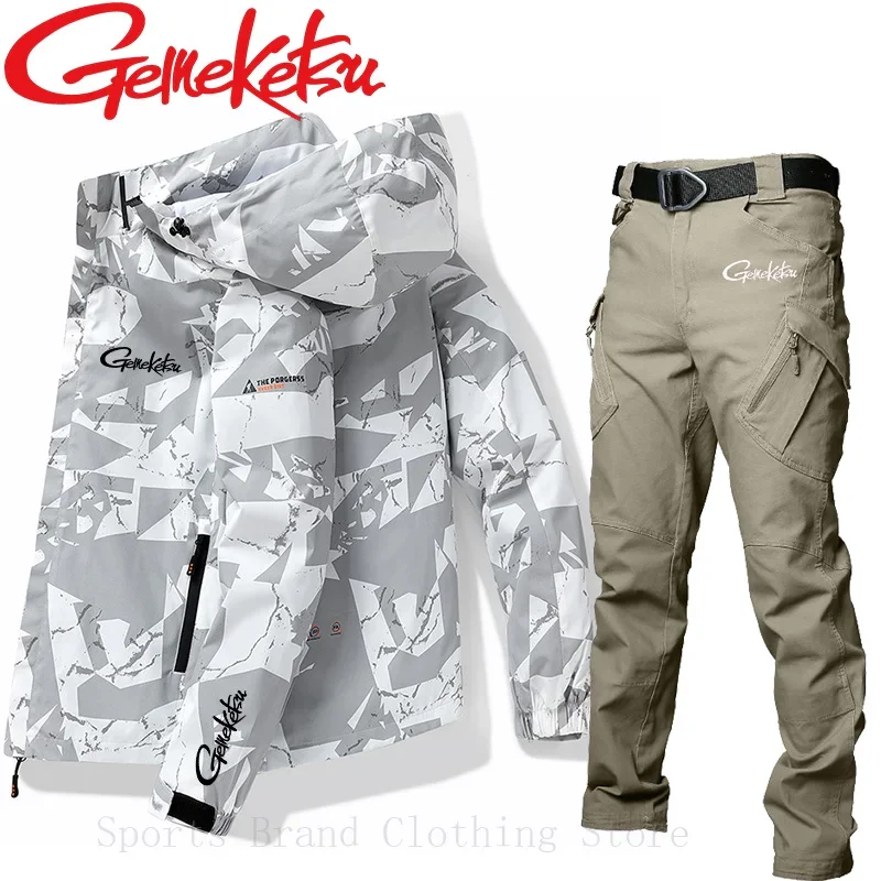 Imagem -04 - Terno de Pesca Respirável Camuflado Masculino Conjunto de Caminhadas à Prova de Vento e Secagem Rápida Confortável e Elegante Conjunto Esportivo Novo