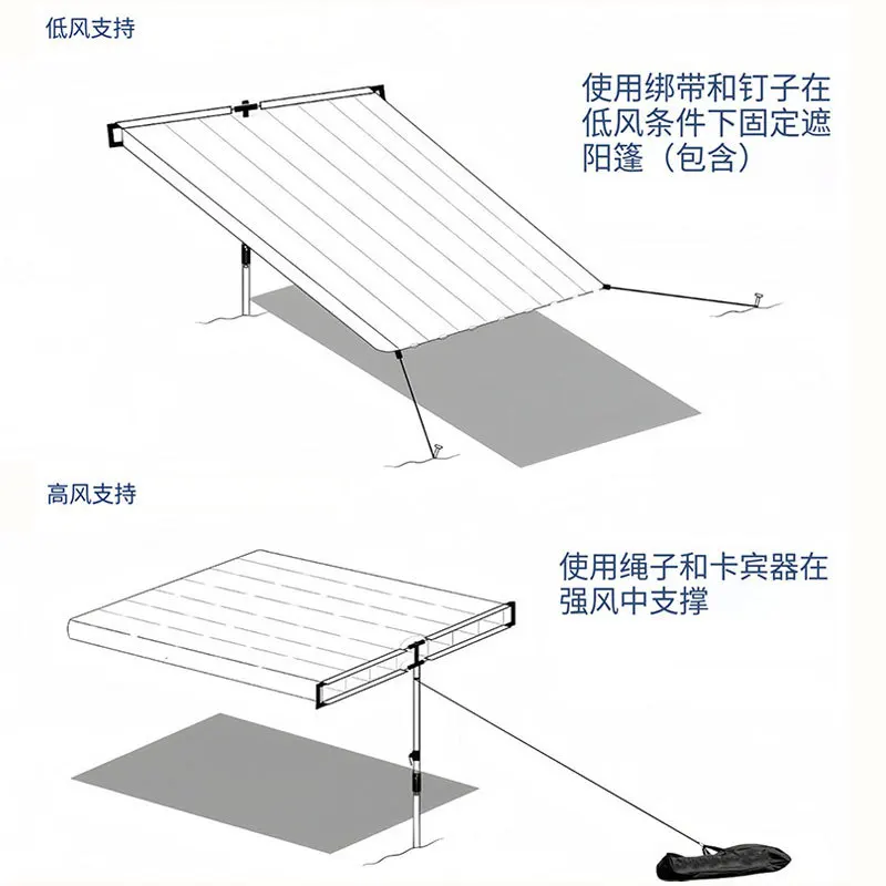 2025 Toldo al viento al aire libre