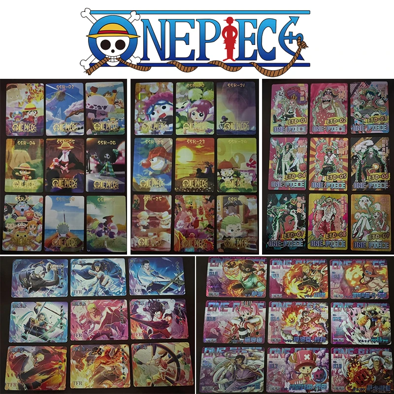 

Коллекционные карточки Anime One Piece SSR UR ETD TFR: Луффи, Санджи, Зоро, Нами, Перона. Подарки на Рождество и День рождения, детские игрушки.
