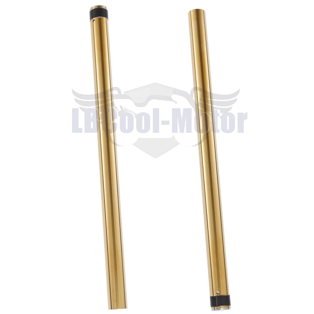 2xDLC Gold/Gold Front Stanchion Fork Inner Tubes For Yamaha FZ6 2004-2007 2005 2006 43x590mm Shock Pipes Fork Leg Suspension