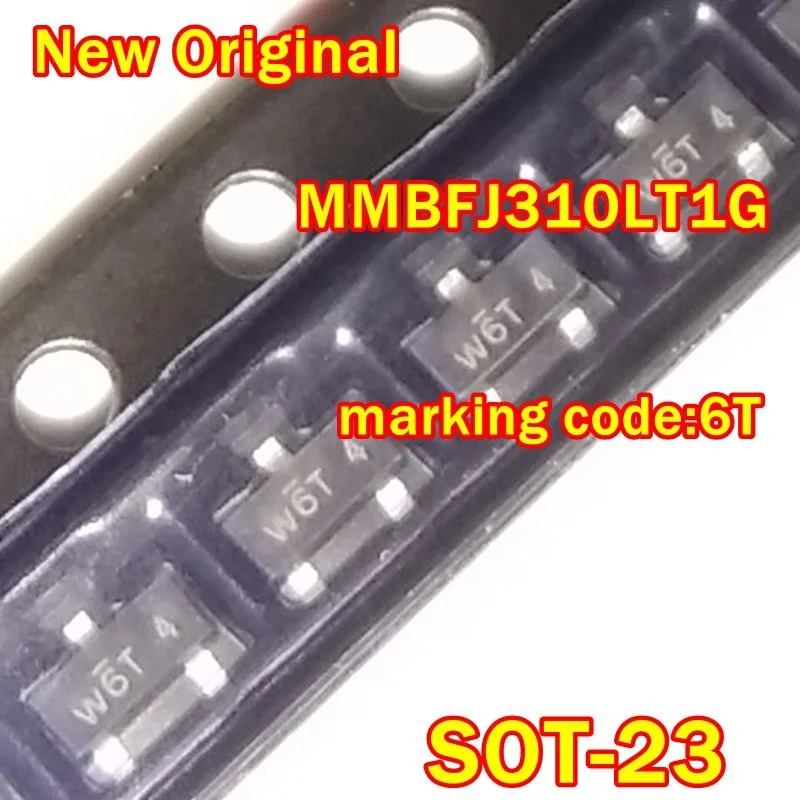 10Pcs to 500Pcs New Original Mmbfj310Lt1G Sot-23 Marking Code:6T Jfet - Vhf/Uhf N-Channel Transistor Amplifier