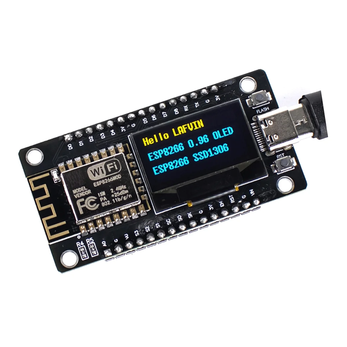 2025 New ESP8266 V3 Development Board with 0.96 Inch OLED Display CH340 ESP-12F WiFi Module for /Micropython TYPE-C