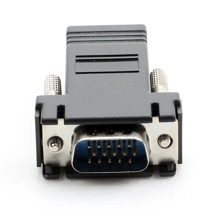 5PCS/LOT VGA to RJ45 Adapter, Male to LAN CAT5 CAT6 RJ45 Network Cable Female Adapter, Video Extender